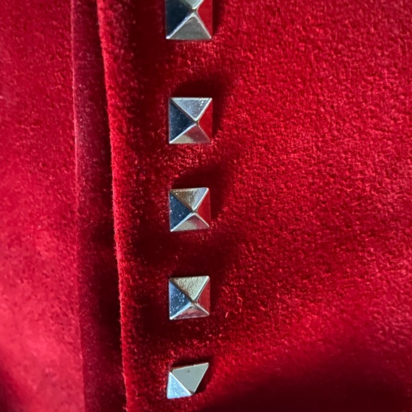 Zara Slouchy Shoulder Bag - Genuine Red Suede - Picture 2 of 7